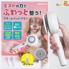 【新品】充電式　ペットブラシ スチームブラシ ミストブラシ の画像