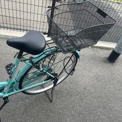 【受け渡し者決定】自転車　カゴ2つ付き！ママチャリの画像