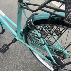 【受け渡し者決定】自転車　カゴ2つ付き！ママチャリの画像