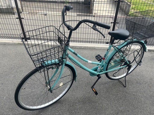 【受け渡し者決定】自転車　カゴ2つ付き！ママチャリ