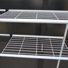 ランドリーラック、洗濯機のスペースで使う、2段棚の画像