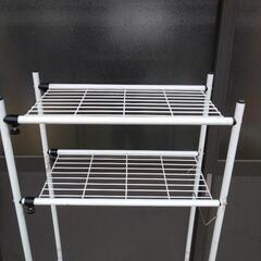 ランドリーラック、洗濯機のスペースで使う、2段棚の画像