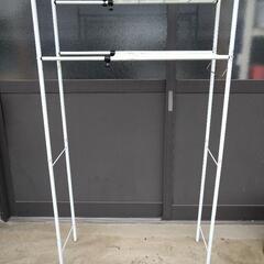 ランドリーラック、洗濯機のスペースで使う、2段棚