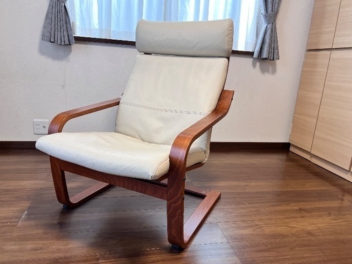 IKEA ポエング 革 ブラウン POÄNG ポエング パーソナルチェア