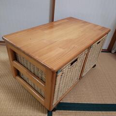 籐引出し チェスト サイドテーブル テレビ台の画像