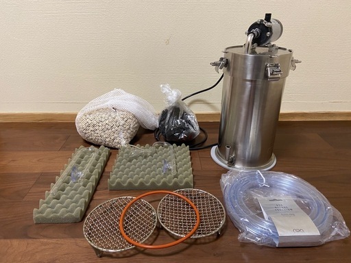 ADA スーパージェットフィルターES-600(リリィパイプ、新品クリアホース、濾過材付き)