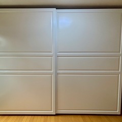 解体済み　イケア IKEA PAX 横幅3m ワードローブ 扉付き