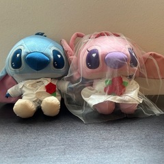 スティッチ　ウエディングバージョンのぬいぐるみ