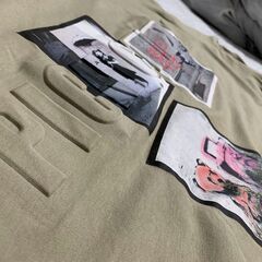 メンズ バンクシー風プリント ロングTシャツ Mサイズ アートデザイン 立体的の画像