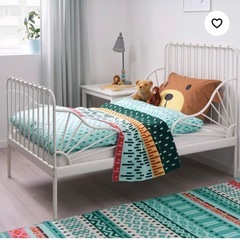 
IKEA イケア MINNEN 伸長式ベッド/ホワイトの画像
