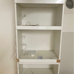 西神戸　レンジ台　炊飯器、トースター、食器棚 