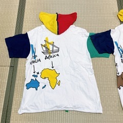 カステルバジャック　リンクコーデ　ペアルック　半袖パーカー　トップス　3 4 L XL ヴィンテージの画像