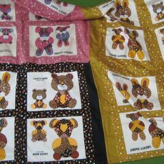 こみちの手芸用品(ウサギとクマの布)♪の画像