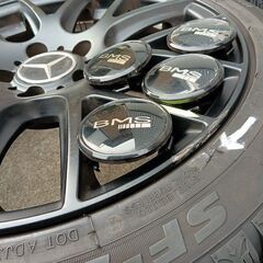  冬 ベンツ Bクラス【富山】人気色の 黒 ブラック 冬 225/45R17 中古４本 PCD112 BMS ベンツ Aクラス Cクラス スタッドレス 17インチの画像