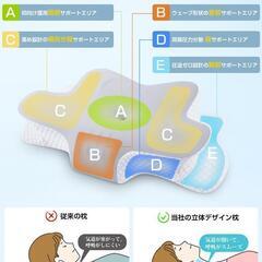 【新品未開封！限定1点！売切寸前】 枕 首が痛くならない 安眠 低反発枕 快眠 仰向き 通気性 カバー洗濯可 グレーの画像