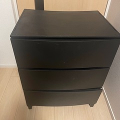 衣類収納ケース3段 ブラック