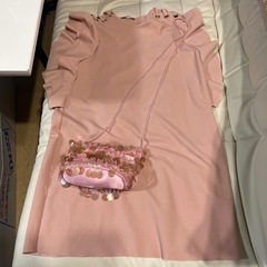 ZARA ワンピース　フリル　ピンク