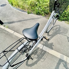 黒 シティサイクル 前部バスケット付き 26インチ