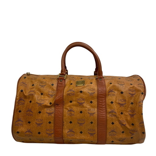 エムシーエム MCM ボストンバッグ ヴィセトス柄 2way ブラウン