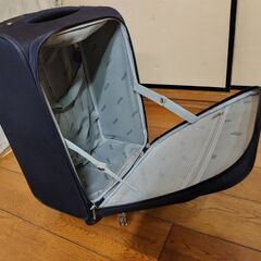 ダンロップモータースポーツ　DUNLOP　MOTORSPORT　約30L　ビジネスバック　小型軽量 スーツケース　布製ソフトケース　旅行カバン　機内持込可　ファスナー　4輪キャスター　2泊3日の画像