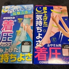 （新品）着圧ソックス　ピンクとブルーがあります