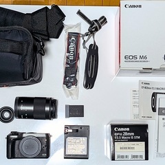 超美品Canon EOS M6ダブルズームキット+マクロレンズ他セット