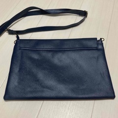 美品　クラッチバック　ショルダーバック　ネイビーの画像