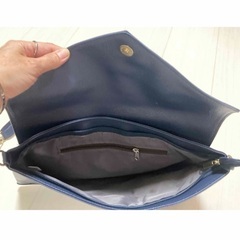 美品　クラッチバック　ショルダーバック　ネイビーの画像