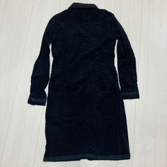 美品 COMME CA PASSAGE シャツワンピ ブラック 140の画像
