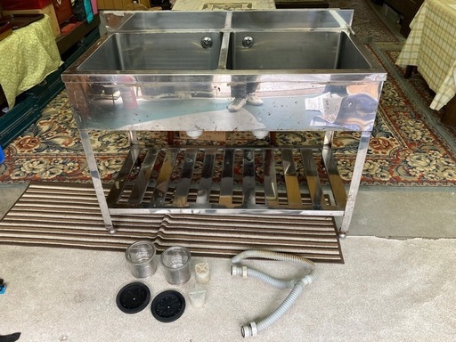 ステンレス 2槽シンク 流し台 幅1200×奥行き600×高さ800 業務用 厨房機器