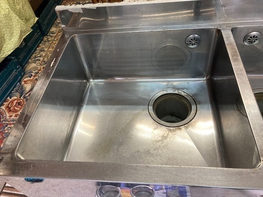ステンレス 2槽シンク 流し台 幅1200×奥行き600×高さ800 業務用