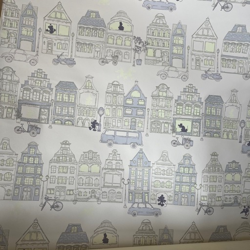 ミッキーマウス柄の壁紙　蓄光クロス