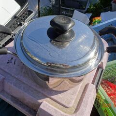 美品　両手鍋　ステンレス