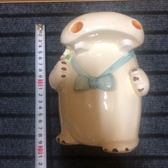 レトロ　カバ　貯金箱の画像
