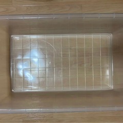 衣装ケース　衣類ケース　ボックス　クリアボックス　蓋に割れ有り　3つセットの画像