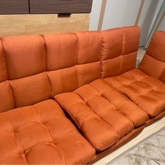 「美品」3人掛け座椅子ソファーの画像