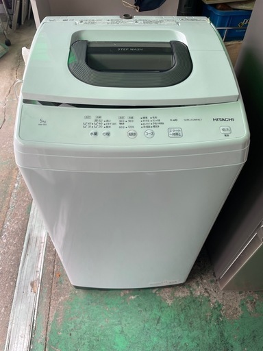 2024年製日立全自動洗濯機ホワイト5kg (エコ) 舎人の生活家電