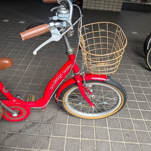 子供用自転車18インチa.n.design works 赤初めての自転車 (SGOK