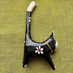 バリネコ 7匹 木製 バリ バリ島 ねこ ネコ 猫 かわいい 置物 デコレーション フィギュア 幸せ お守り お土産　雑貨 の画像