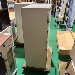 洋服タンス　収納家具　収納棚　白　ホワイト【横80.5奥44.5高120cm】の画像