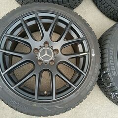  冬 ベンツ Bクラス【富山】人気色の 黒 ブラック 冬 225/45R17 中古４本 PCD112 BMS ベンツ Aクラス Cクラス スタッドレス 17インチの画像