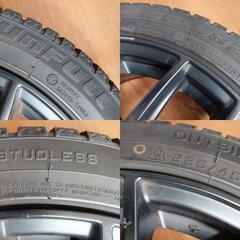  冬 ベンツ Bクラス【富山】人気色の 黒 ブラック 冬 225/45R17 中古４本 PCD112 BMS ベンツ Aクラス Cクラス スタッドレス 17インチの画像