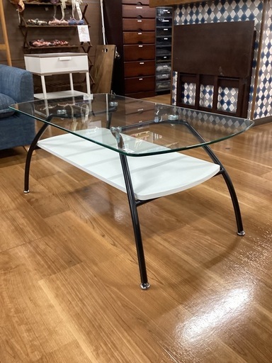 ガラスセンターテーブル【町田市再生家具】250229 (ショップまち