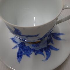 深川製磁 オリエンタルブルー 高台珈琲椀皿 カップ＆ソーサーの画像