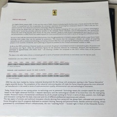 FERRARIフェラーリENZOエンツォ カタログ プレスキットCD 広報資料付きの画像