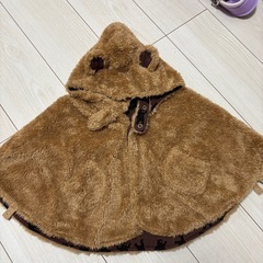 くまさん リバーシブル ポンチョ