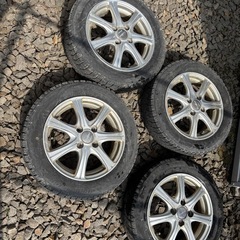 軽自動車用アルミホイール　155/65 14  履き潰し用スタッドレス付きの画像