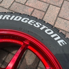 ホイール　work キャンディレッド　ブリヂストン　スタッドレスタイヤ ホイール work キャンディレッド ブリヂストン スタッドレスタイヤ
