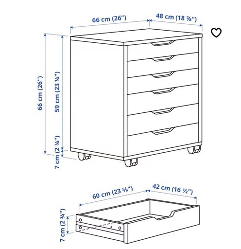 ホワイトタンス ALEX IKEA