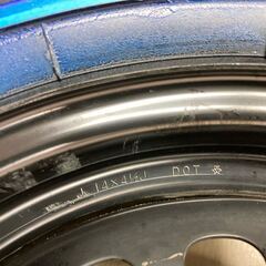 新品TOYOホワイトリボンタイヤ付き!!ホンダ N-WGN純正スチール!!4.5J 14in+40 4/100◆155/65R14 2025年製造!!N-ONE N-BOX N-WGN バモス等の画像